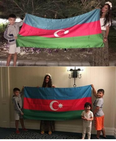 Leyla Əliyeva və övladlarından “Bayraq Günü” fototəbriki