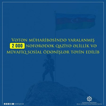 Əlillik və müvafiq sosial ödənişlər təyin olunan qazilərin sayı AÇIQLANDI - FOTO