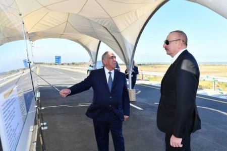 Prezident İlham Əliyev ödənişli yeni avtomobil yolunun açılışında iştirak edib - YENİLƏNİB + FOTO