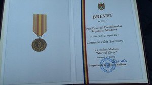 Moldova Prezidenti Azərbaycanın diaspor rəhbərini “Vətəndaş xidmətlərinə görə” medalı ilə təltif edib